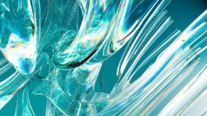 A close up view of a glass vase