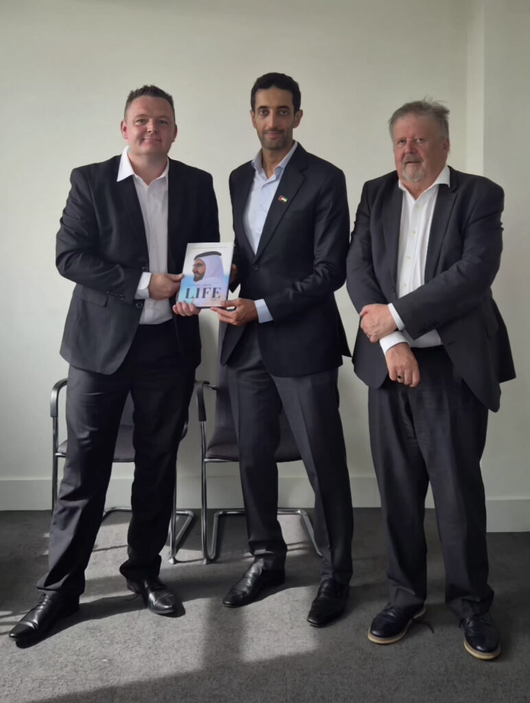 Representatives from Assessment Services with Dr Hazza Khalfan Alnuaimi, Assistant Secretary General – Excellence and Government Services Sector, during the Dubai Government delegation’s visit.